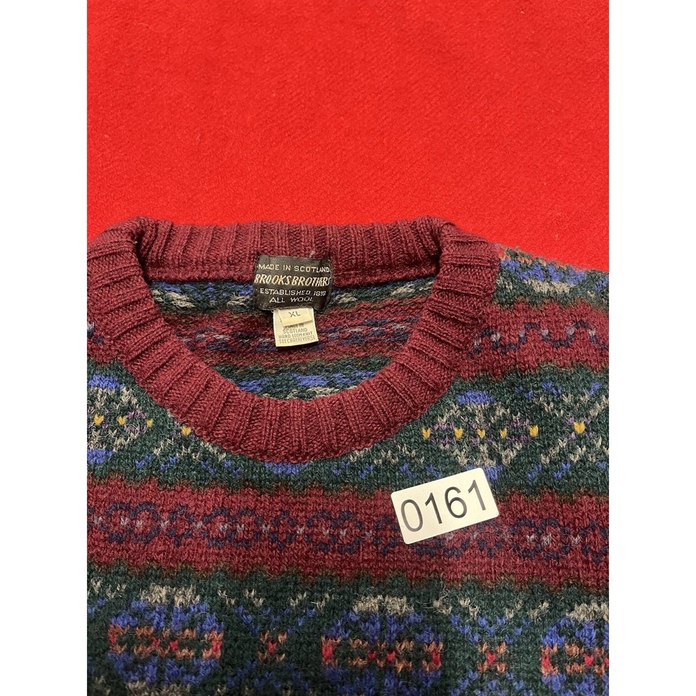 1970's Brooks Brothers Isle Knit Vintage Pullover Sweater Size XL Scotland Rare